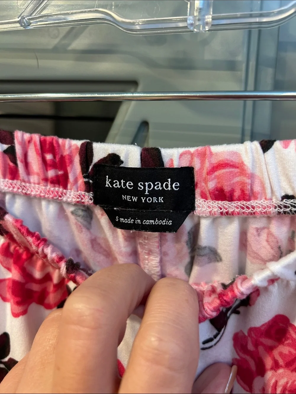 kate spade Pink Floral Roses Short-Sleeve Pajama Set Small